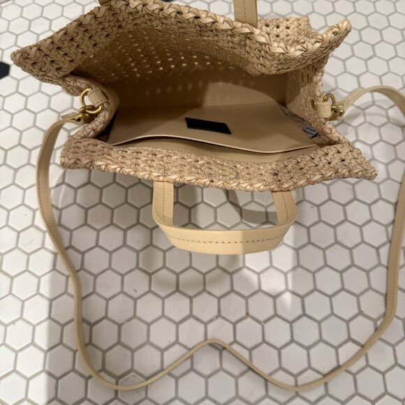 Clare V. -- Petit Simple Tote — Cream Rattan - Picture 4 of 4